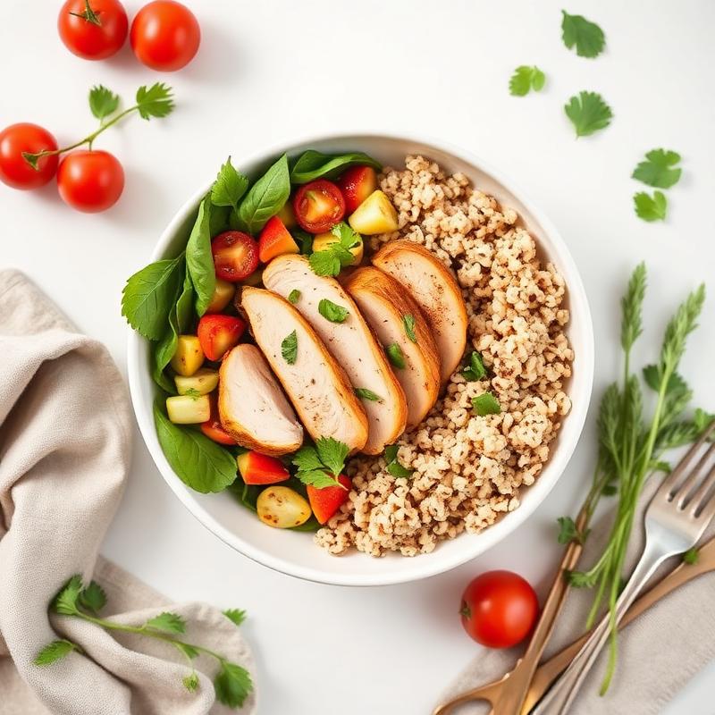Recette équilibrée Wellivo — Bowl poulet méditerranéen